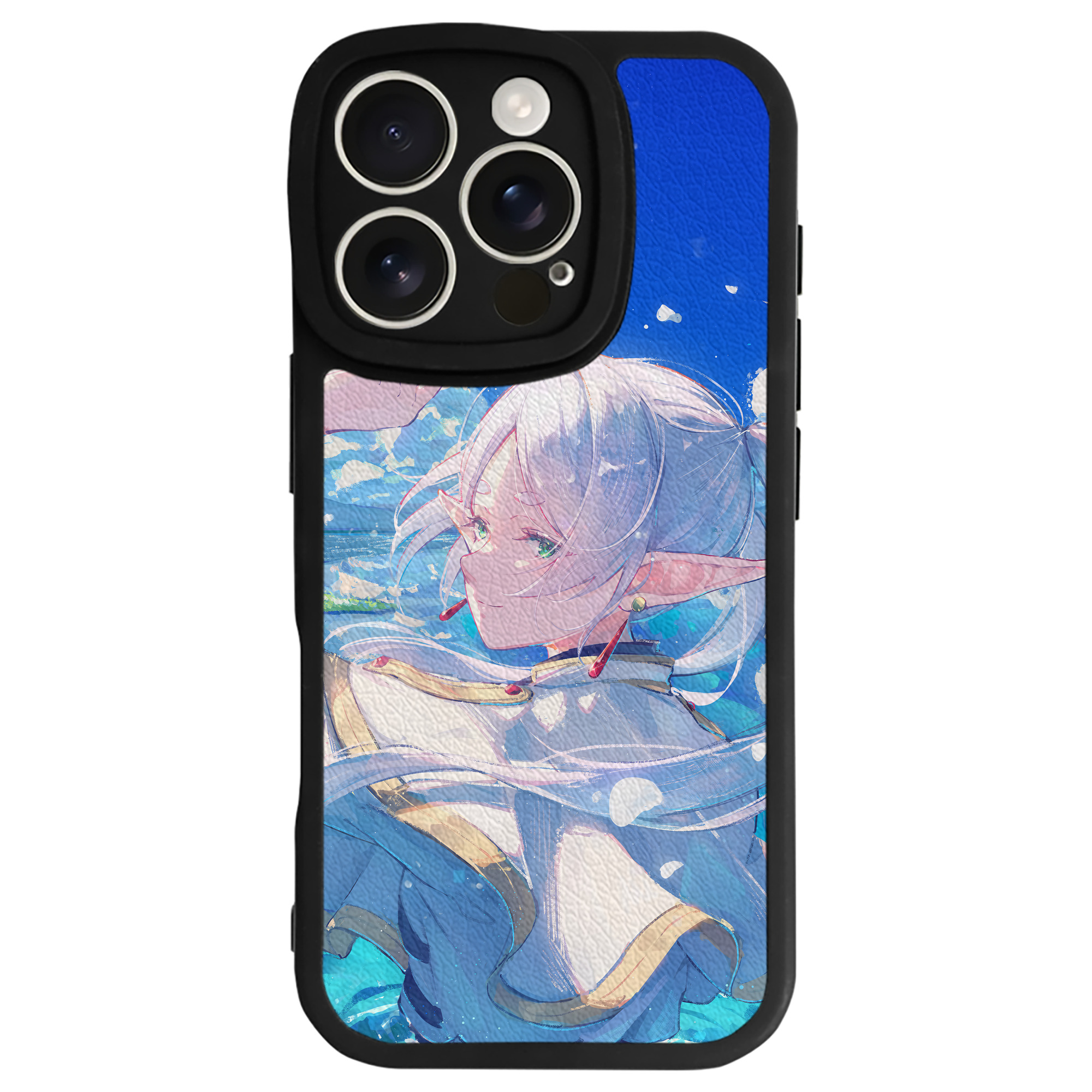（画像用） 葬送のフリーレン Frieren 【iPhone 16シリーズ対応】シリコンスマホケース（レザー調） 材質：シリコン